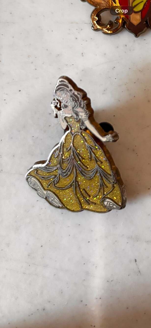 Disney Pin 93360 Princess Belle Beauty & the Beast Glitter Dress